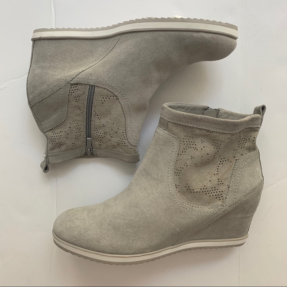 Womens Geox Wedge Heel Round Toe Ankle Boots 39